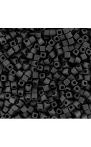 Miyuki square - cubes 1.8mm Beads - Matted black SB18-401F